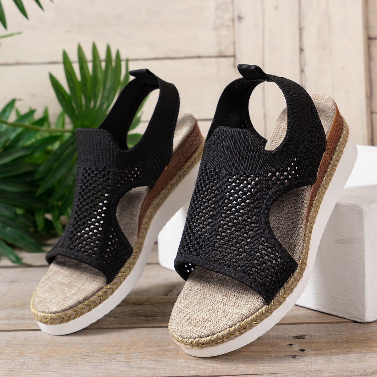 Cleo Wedge Sandals | Breathable Mesh Design 3