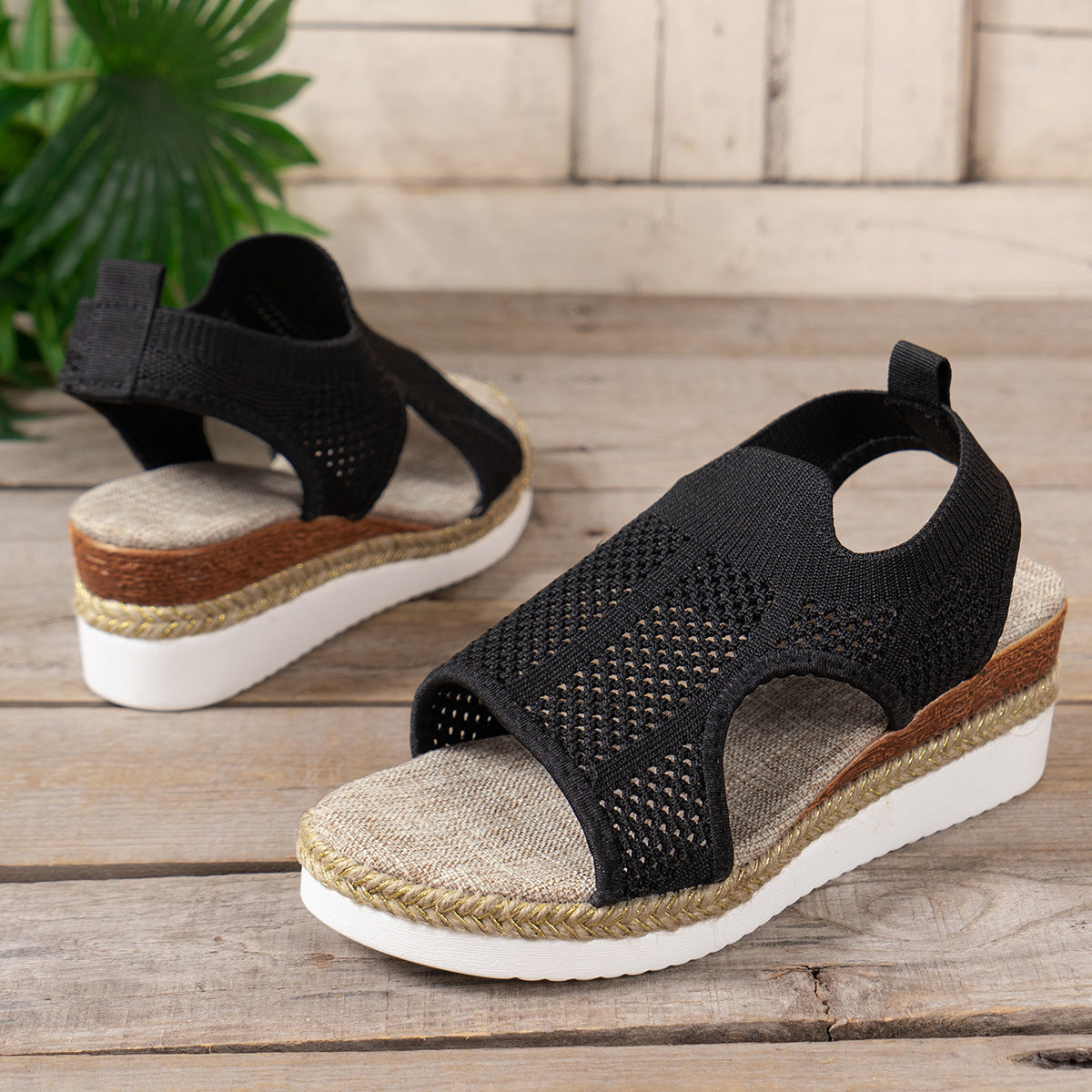 Cleo Wedge Sandals | Breathable Mesh Design 5