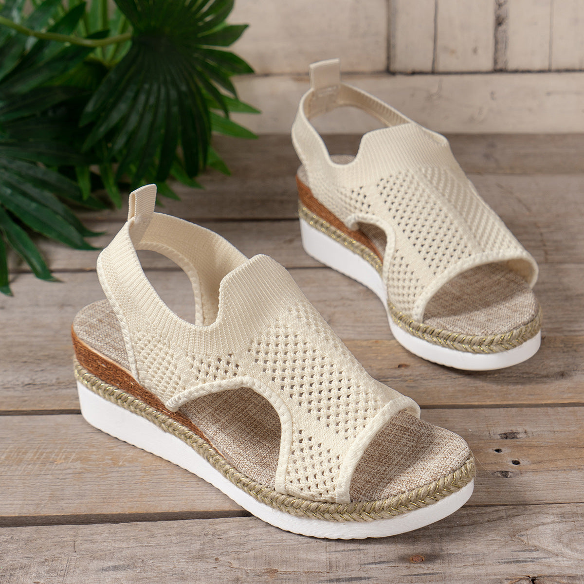 Cleo Wedge Sandals | Breathable Mesh Design 7