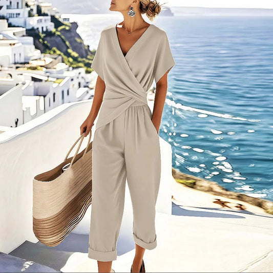 Cora Two Piece Set | Elegant Wrap Design, Breathable Fabric for Women 0