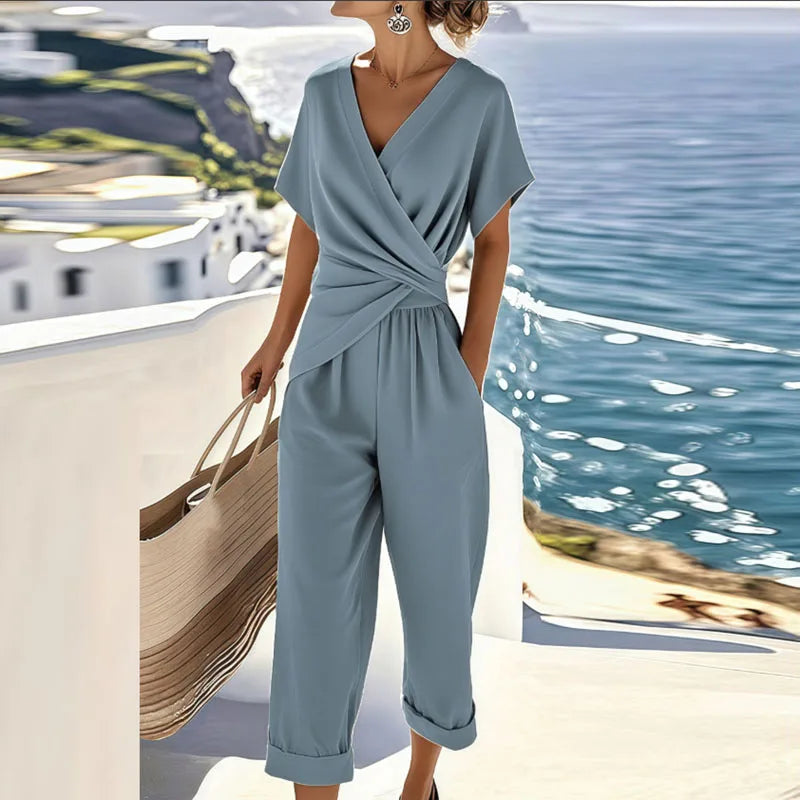 Cora Two Piece Set | Elegant Wrap Design, Breathable Fabric for Women 1
