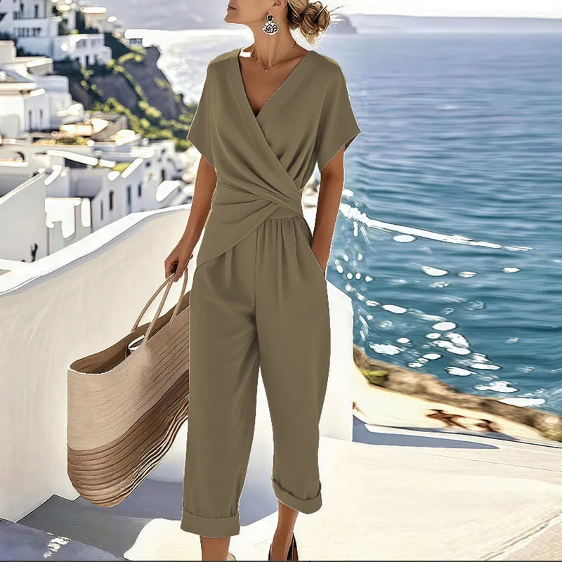 Cora Two Piece Set | Elegant Wrap Design, Breathable Fabric for Women 2