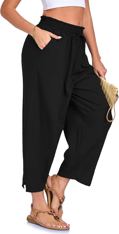 Crisp Harem Pants Women | Lightweight, High Elastic Waist, Bohemian Style 3