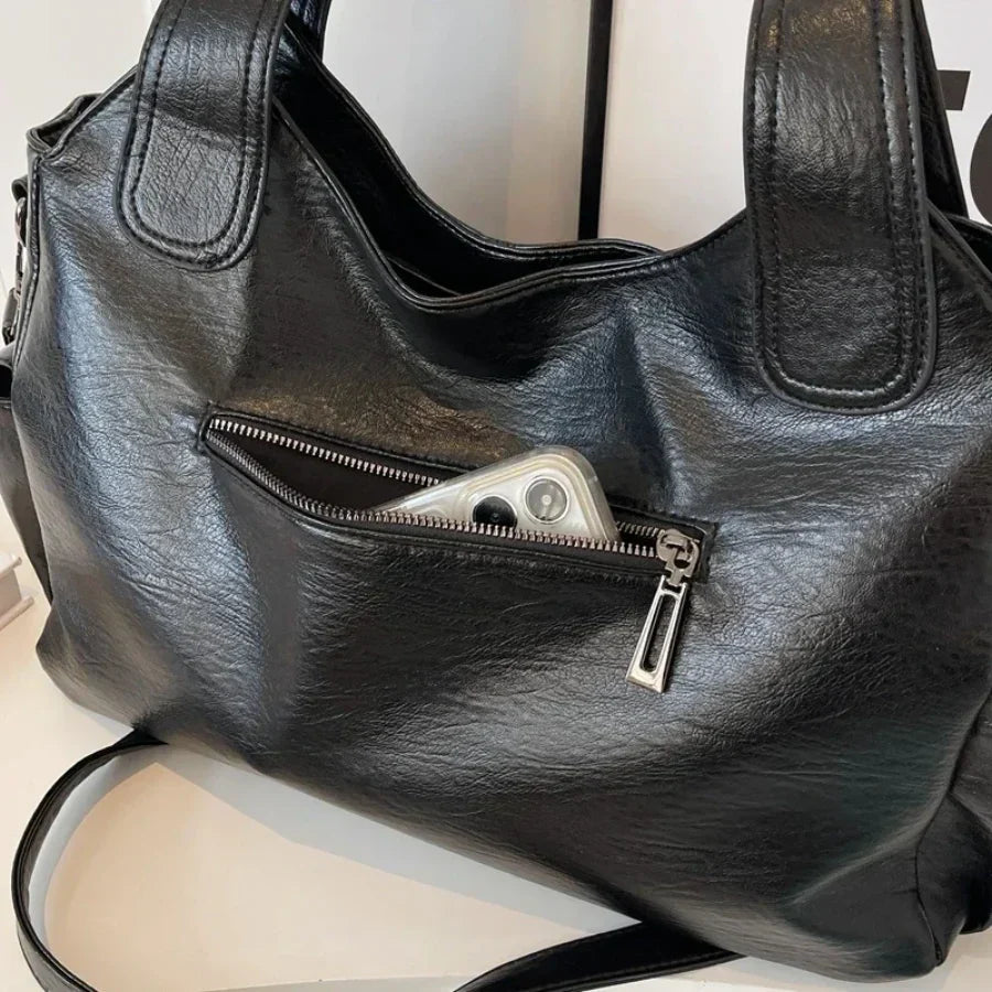 Daisy Crossbody Bag | Stylish Black Synthetic Leather, Adjustable Strap 3