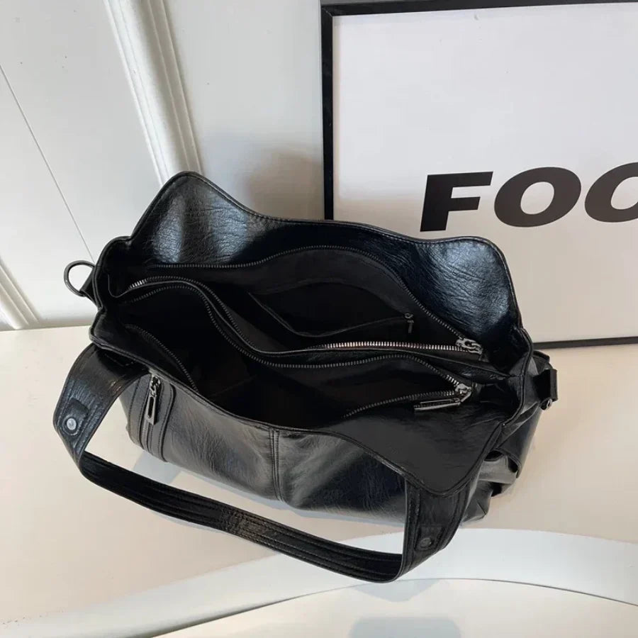 Daisy Crossbody Bag | Stylish Black Synthetic Leather, Adjustable Strap 4