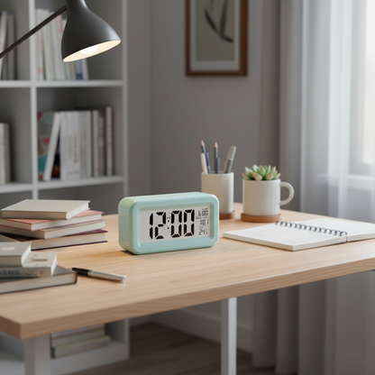 Digital Alarm Clock | Modern Battery-Operated Design