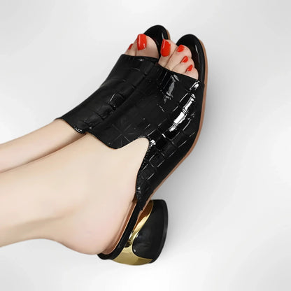 Dona Sandals | Genuine Leather, Open Design 0