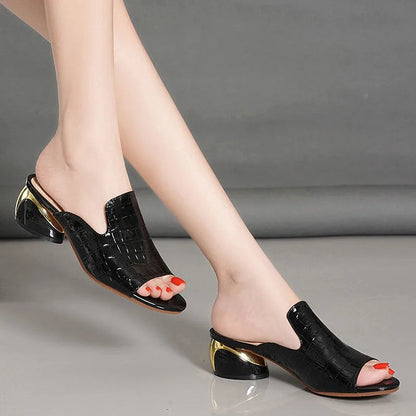 Dona Sandals | Genuine Leather, Open Design 4