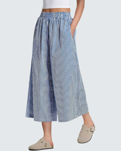 Elysia Capri Pants | Lightweight Cotton, Elastic Waist 11