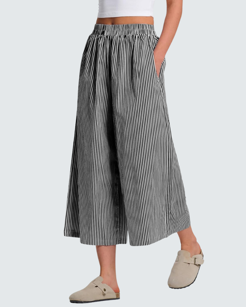 Elysia Capri Pants | Lightweight Cotton, Elastic Waist 5
