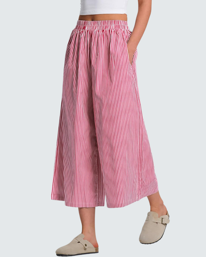 Elysia Capri Pants | Lightweight Cotton, Elastic Waist 8