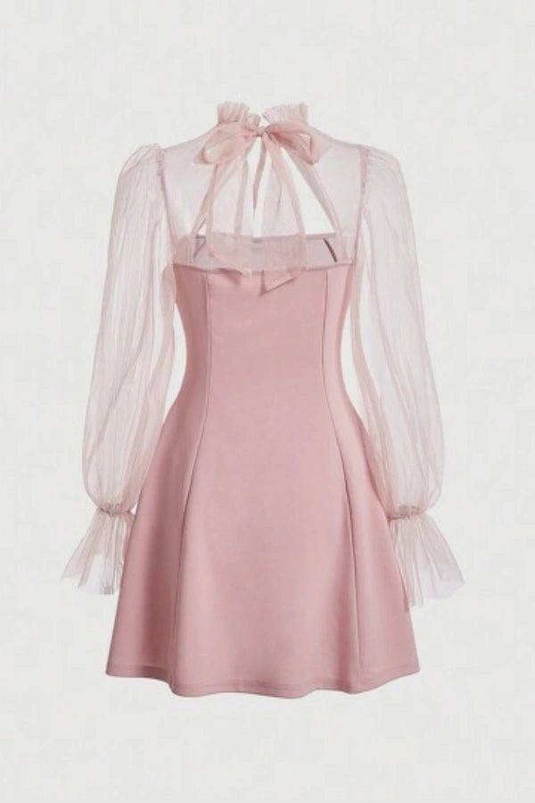 Elysia Wedding Guest Dress | Elegant Green Sheath with Puff Sleeves 1