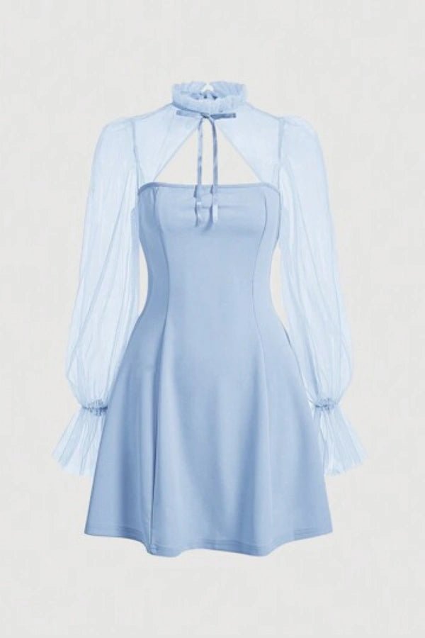 Elysia Wedding Guest Dress | Elegant Green Sheath with Puff Sleeves 4