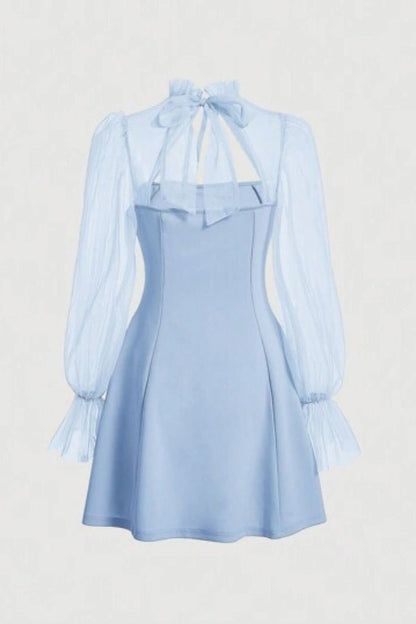 Elysia Wedding Guest Dress | Elegant Green Sheath with Puff Sleeves 5