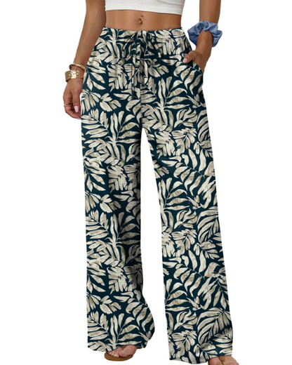 Elysia Wide Leg Pants | Lightweight, Adjustable Waist, Casual Elegance 14