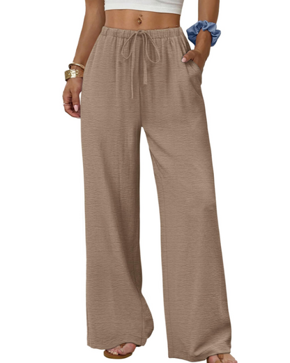 Elysia Wide Leg Pants | Lightweight, Adjustable Waist, Casual Elegance 5