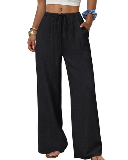 Elysia Wide Leg Pants | Lightweight, Adjustable Waist, Casual Elegance 7
