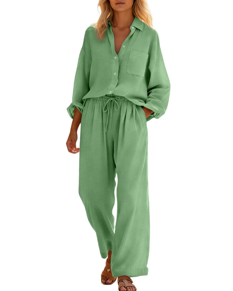 Elysia Women's Set | Linen Cotton, Plus Size, Casual Chic 12