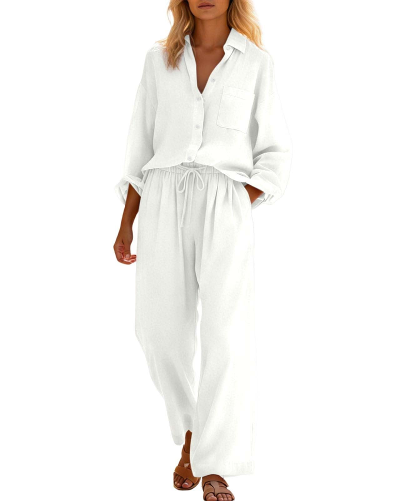 Elysia Women's Set | Linen Cotton, Plus Size, Casual Chic 3