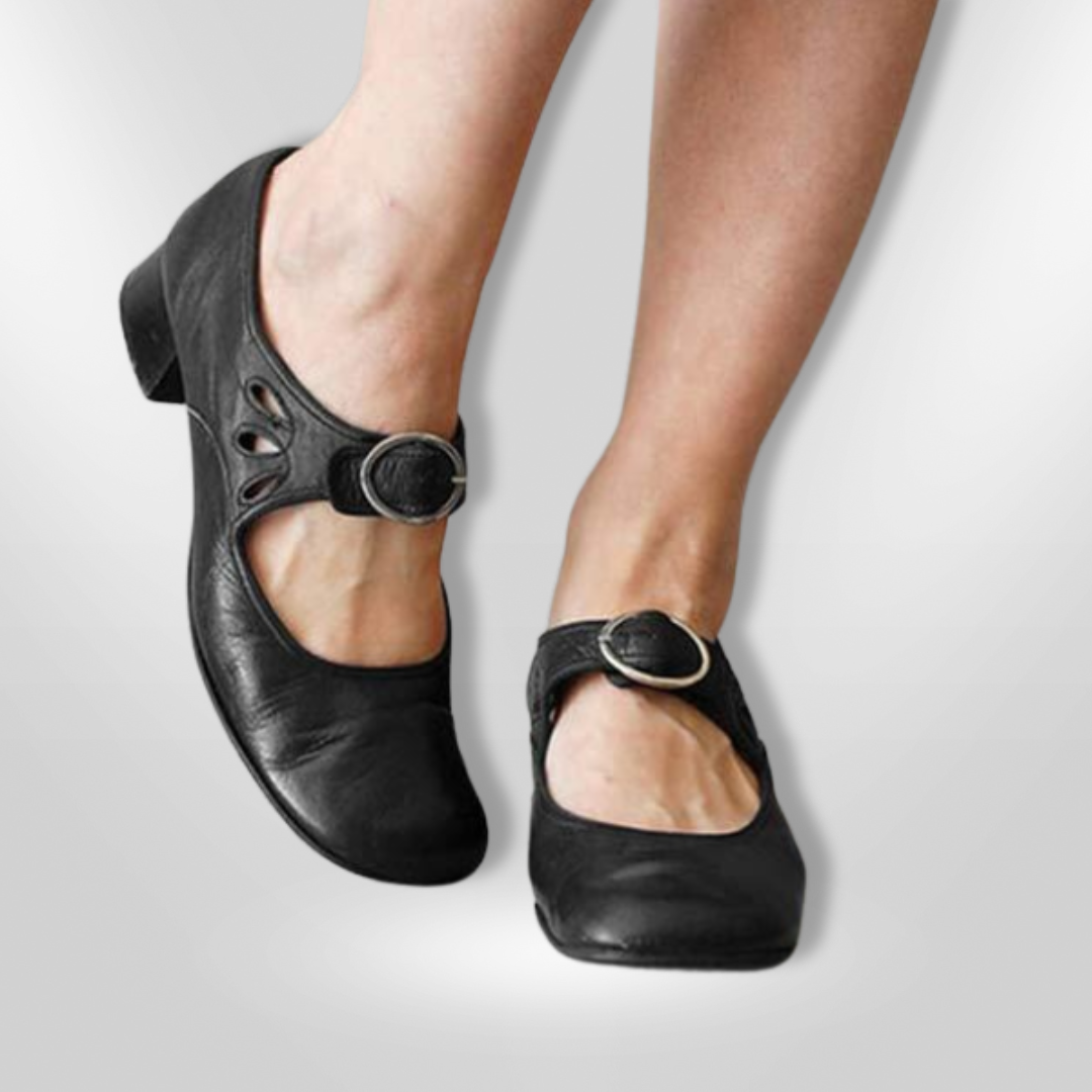 Emmara Sandals | Genuine Leather, Crossed Straps 0