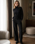 Emmie Women's Cashmere Turtleneck Sweater – Soft Regular Fit Elegant Pullover