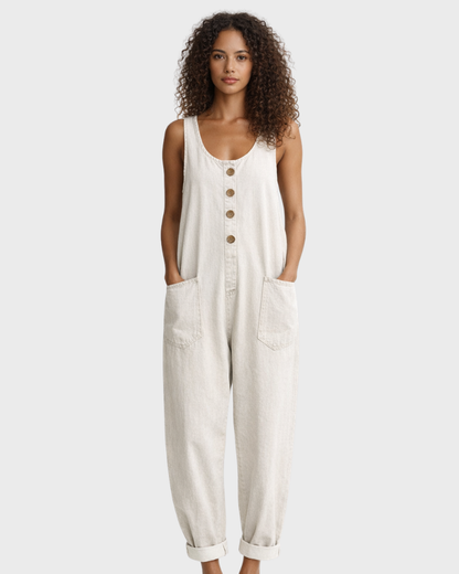 Felicity Denim Jumpsuit | Vintage Loose Fit, Adjustable Straps for Women 3