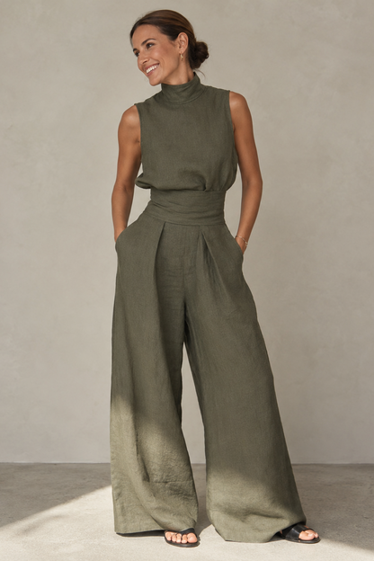 Fiora Jumpsuit Women | Lightweight Polyester-Spandex Two-Piece Set 0