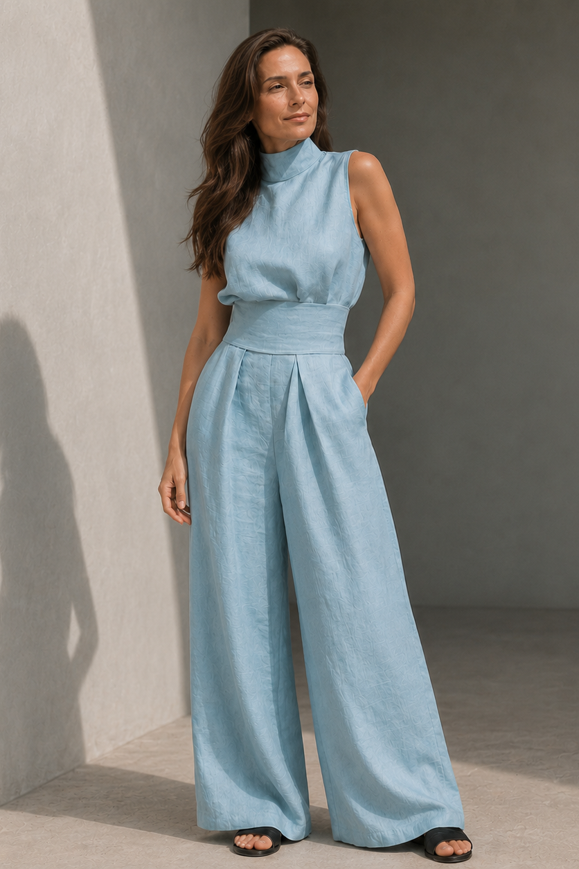 Fiora Jumpsuit Women | Lightweight Polyester-Spandex Two-Piece Set 2