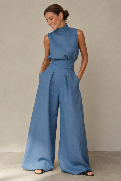 Fiora Jumpsuit Women | Lightweight Polyester-Spandex Two-Piece Set 3