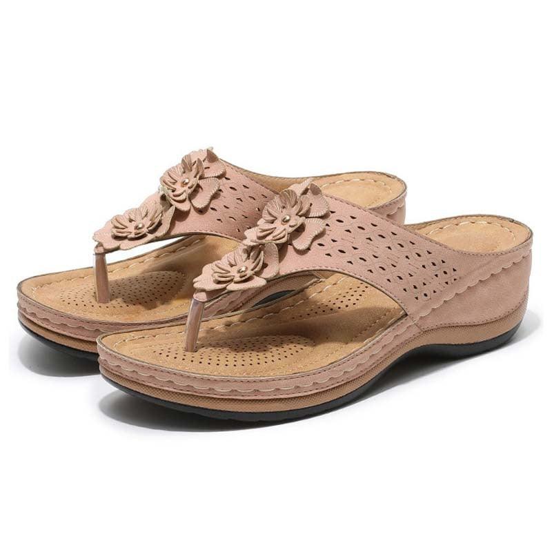 Florella Platform Sandals | Floral Detail, Cushioned Sole 7
