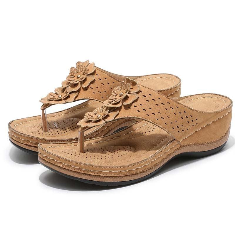 Florella Platform Sandals | Floral Detail, Cushioned Sole 8
