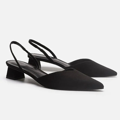 Glimmer Slingback Heels | Elegant Pointed Toe, Low Heel 0