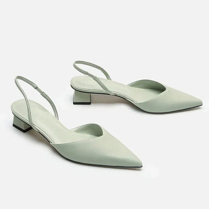 Glimmer Slingback Heels | Elegant Pointed Toe, Low Heel 5