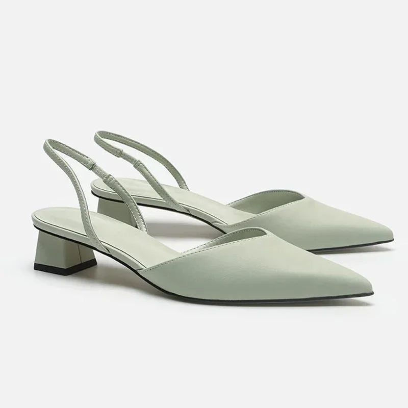 Glimmer Slingback Heels | Elegant Pointed Toe, Low Heel 6