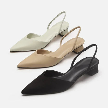 Glimmer Slingback Heels | Elegant Pointed Toe, Low Heel 8