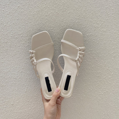 Isabel Sandals | Asymmetrical Design, Small Heel 0