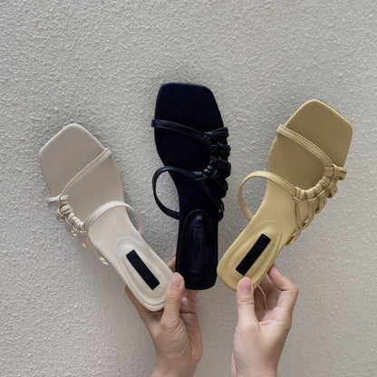 Isabel Sandals | Asymmetrical Design, Small Heel 3