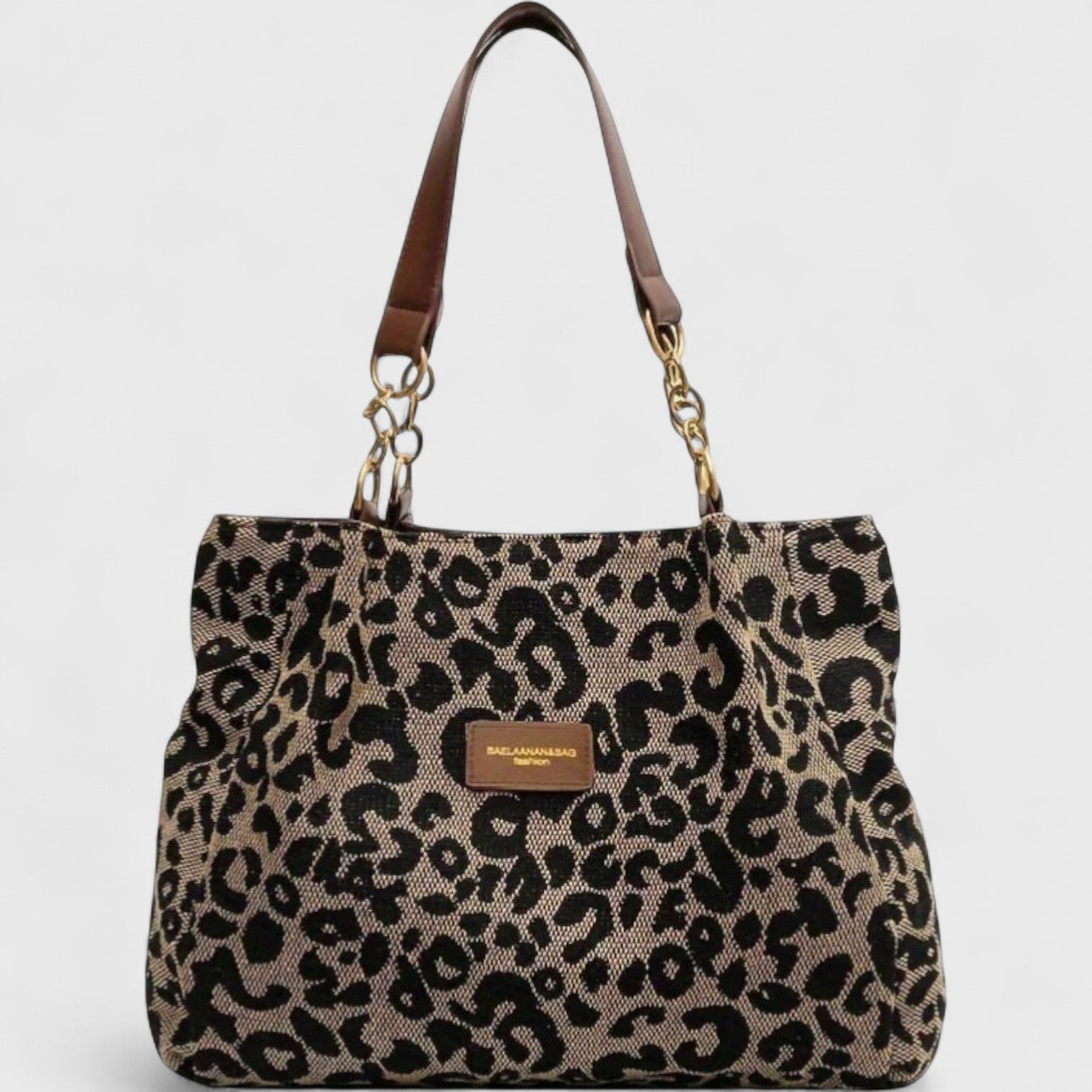 Kailany Canvas Bag | Large Leopard Print, Adjustable Strap 1