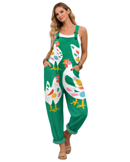 Kira Women's Jumpsuit | Elegant Loose Fit, Adjustable Size 6