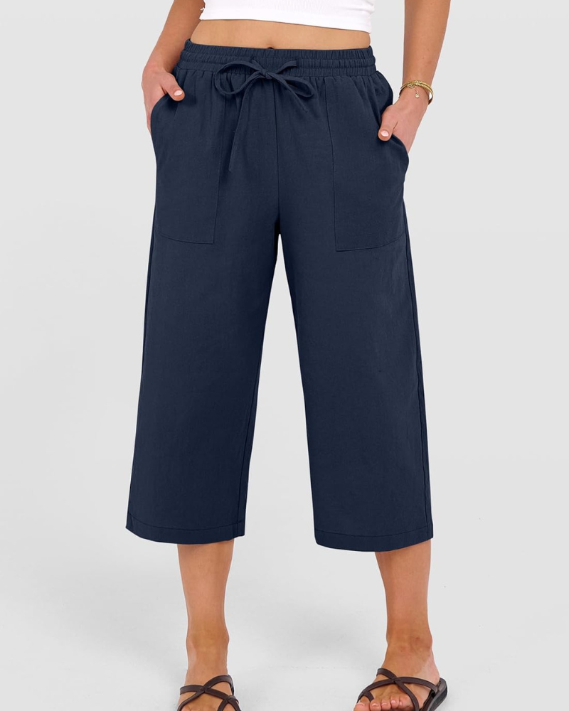 Kris Capri Trousers | High Waist, Drawstring 5