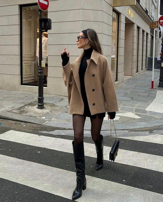 Lana Women's Coat | Oversized Wool, Elegant Design 0