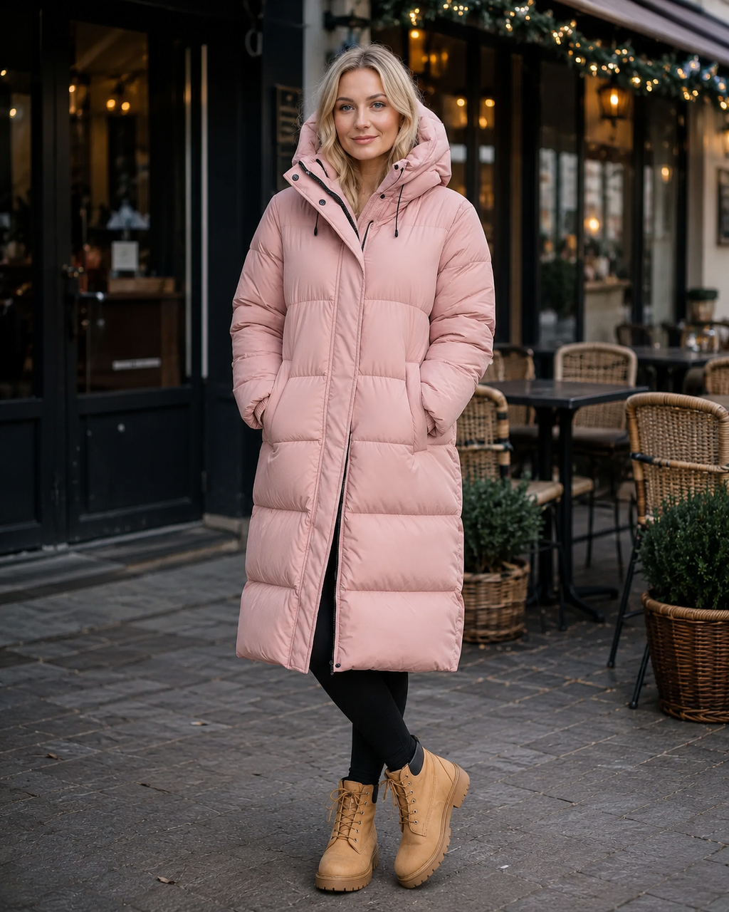Laura Women's Long Puffer Coat – Oversized Quilted Winter Jacket for Casual Wear