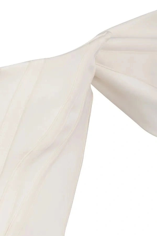 Lexana Corset Dress | Heavyweight Satin, Asymmetrical Skirt 5