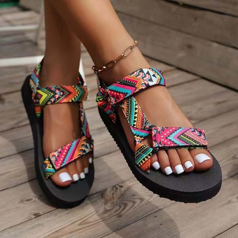 Lima Beach Sandals for Women | Comfortable Ethnic Style, Durable Rubber Sole 3