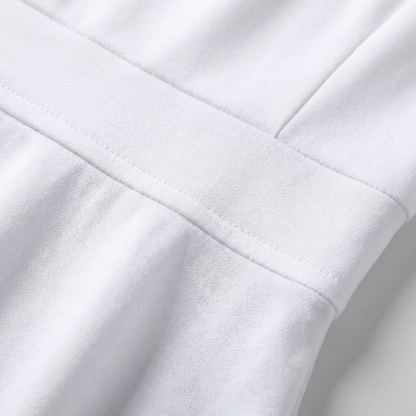 Luna White Dress | Elegant Deep V Neckline, 3/4 Sleeves, Midi Formal Wedding Guest Dress 2