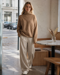Lydia Women's Cashmere Turtleneck Sweater – Soft Warm Winter Knit Pullover