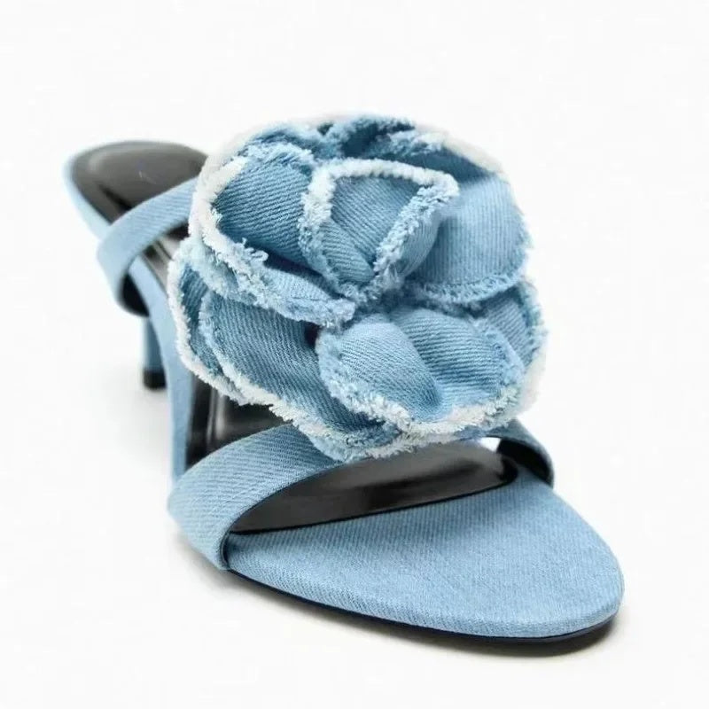 Mara High Heel Sandals for Women | Elegant Floral Design, Comfortable PU Lining 2