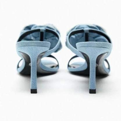 Mara High Heel Sandals for Women | Elegant Floral Design, Comfortable PU Lining 3