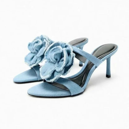 Mara High Heel Sandals for Women | Elegant Floral Design, Comfortable PU Lining 4