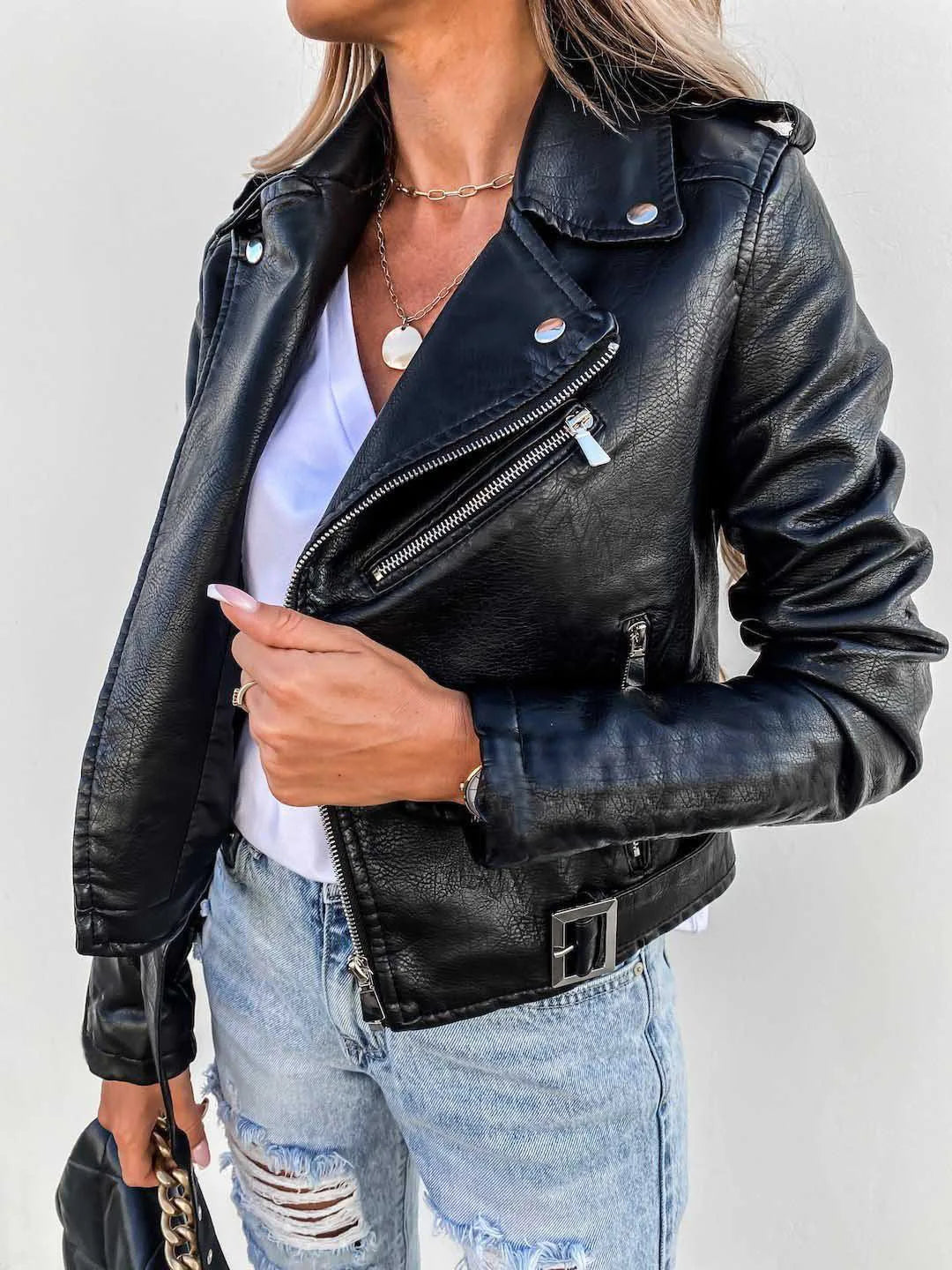 Maya Women's Jacket | Premium Leather, Chic Fitted Design 0